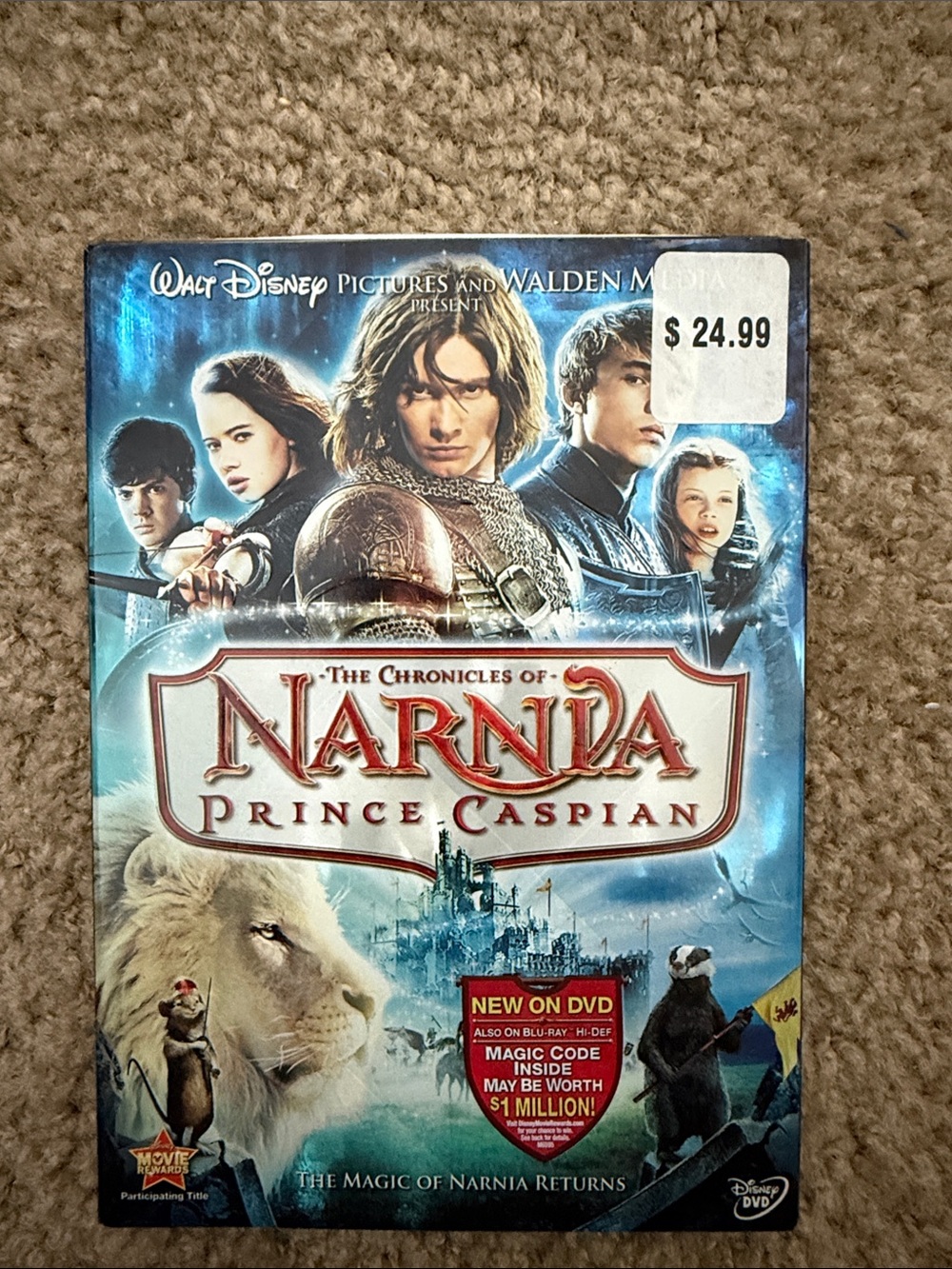 Disney The Chronicles of Narnia Prince Caspian DVD - Blue, White,‎ Red